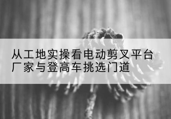 忠县电动剪叉升降平台厂家-从工地实操看电动剪叉平台厂家与登高车挑选门道